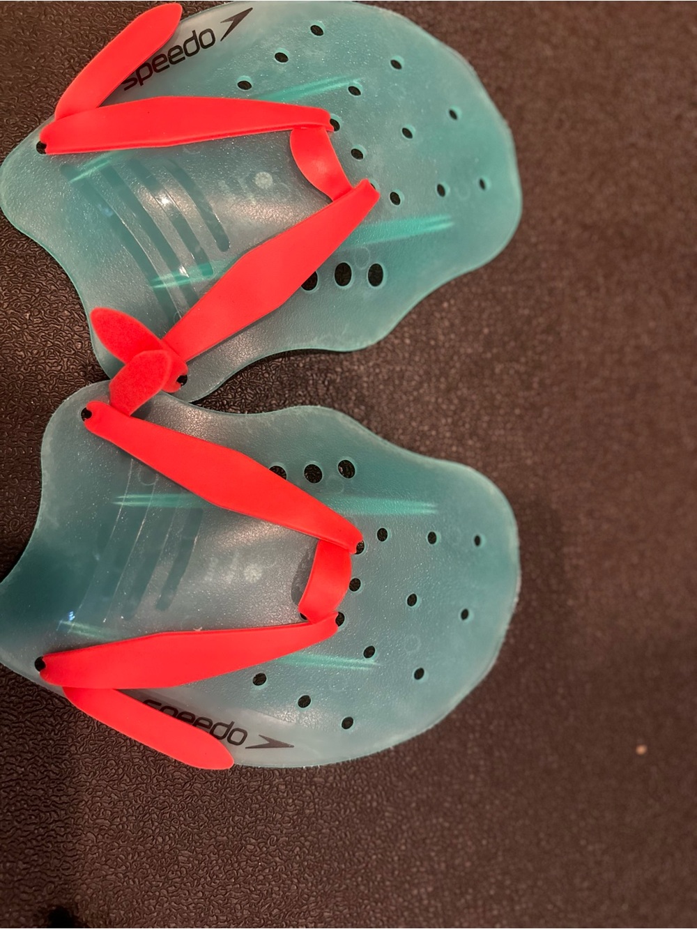 Arena Yellow Swim Cap + Aqua Green Short Fins+ Speedo Paddles - Picture 2 of 11